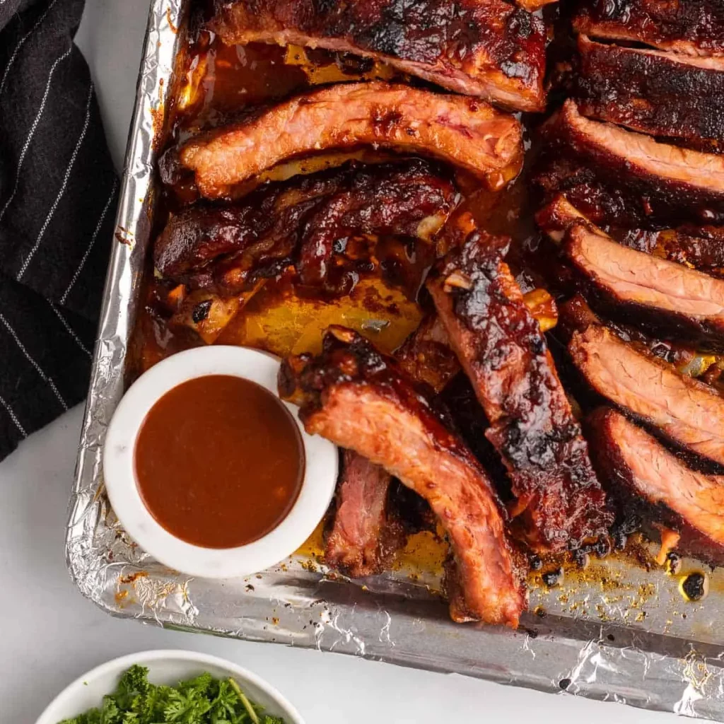 Ribs with bbq